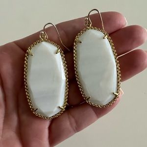 Kendra Scott White Pearl Deily Earrings